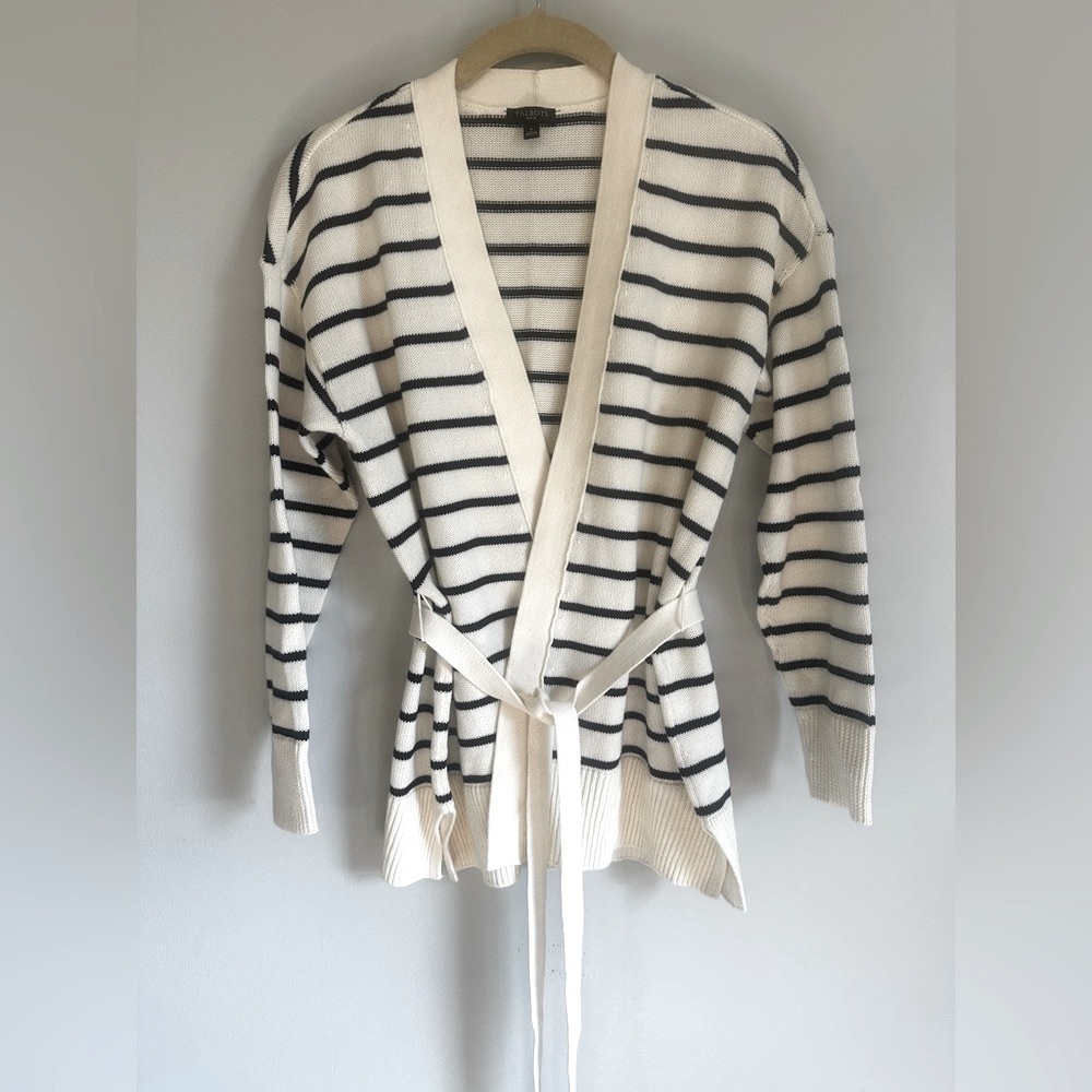 Talbots Striped Wrap Sweater